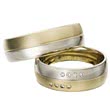 Yellow and white gold wedding rings 7mm