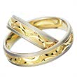 Wedding rings yellow and white gold 5mm