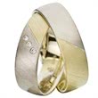 Wedding rings yellow and white gold 6mm