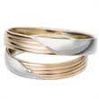 Wedding rings white and red gold 4mm