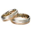 Wedding rings white and rose gold 6mm