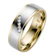 White and yellow gold wedding rings 6mm