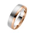 Wedding rings white and rose gold 6mm