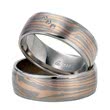 White and rose gold wedding rings 7mm