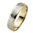 Wedding rings yellow and white gold 5mm