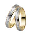 Wedding rings yellow and white gold 4mm