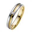 Wedding rings white and yellow gold 4mm