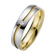 White and yellow gold wedding rings 5mm