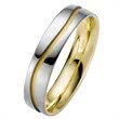 White and yellow gold wedding rings 5mm