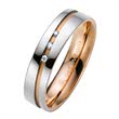 White and rose gold wedding rings 5mm