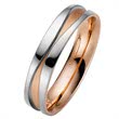 Wedding rings white and red gold 5mm
