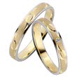 Wedding rings yellow-white gold 3,5mm