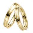 Yellow gold wedding rings 4mm