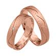 Wedding rings in rose gold with diamond