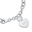 Modern bracelet sterling silver with heart pendant