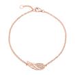 Sterling silver bracelet rose gold plated angel wings