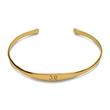 Asymmetric bracelet sterling silver gold