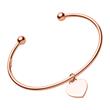 Bracelet rose gold plated sterling silver with heart