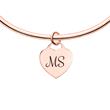 Bracelet rose gold plated sterling silver with heart