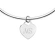 Bangle sterling silver with a heart pendant
