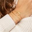 Half moon bracelet in gold-plated 925 silver