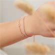 Pulsera de las mujer de plata 925 chapado en oro rosa circonio