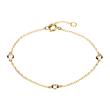 Bracelet in sterling gold plated silver with zirconia