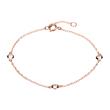 Ladies bracelet sterling silver rose gold plated with zirconia