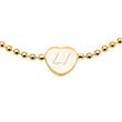Engravable heart bracelet made of gold-plated sterling silver