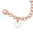 Rose gold plated sterling silver bracelet heart engravable