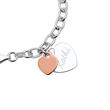 Sterling silver bracelet hearts bicolor engravable