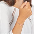 925er Silber Armband mit Herz rosévergoldet gravierbar