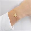 Engraved Heart Bracelet In Gold-Plated Sterling Silver