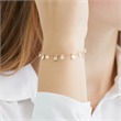Gold plated sterling silver bracelet with zirconia