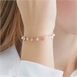 Bracelet hearts 925 silver rose gold-plated with zirconia