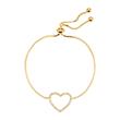 Bracelet heart in gold-plated 925 silver with zirconia