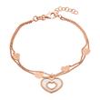 Armband Herzen aus rosévergoldetem 925er Silber