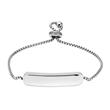 Bracelet in sterling silver engravable with zirconia