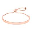 Rose gold plated sterling silver bracelet engravable zirconia