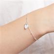 Dames graveerbare 925 sterling zilveren hart armband