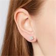 Sterling silver zirconia stud earrings