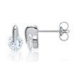 Exclusive stud earrings sterling silver with zirconia