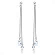 High quality silver earrings with zirconia