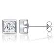 Exclusive stud earrings sterling silver zirconia