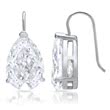 Silver earrings set with zirconia