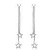 Star-shaped ear studs made of silver