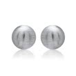 Silver earrings, frosted