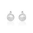 Pendientes de perlas brillantes plata 925