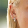 Sterling silver hoops clasp with zirconia