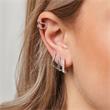 Stud earrings sterling silver zirconia basic element